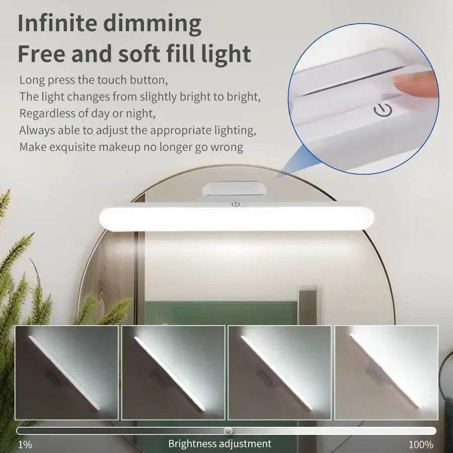 Rechargeable Magnetic Mirror Light