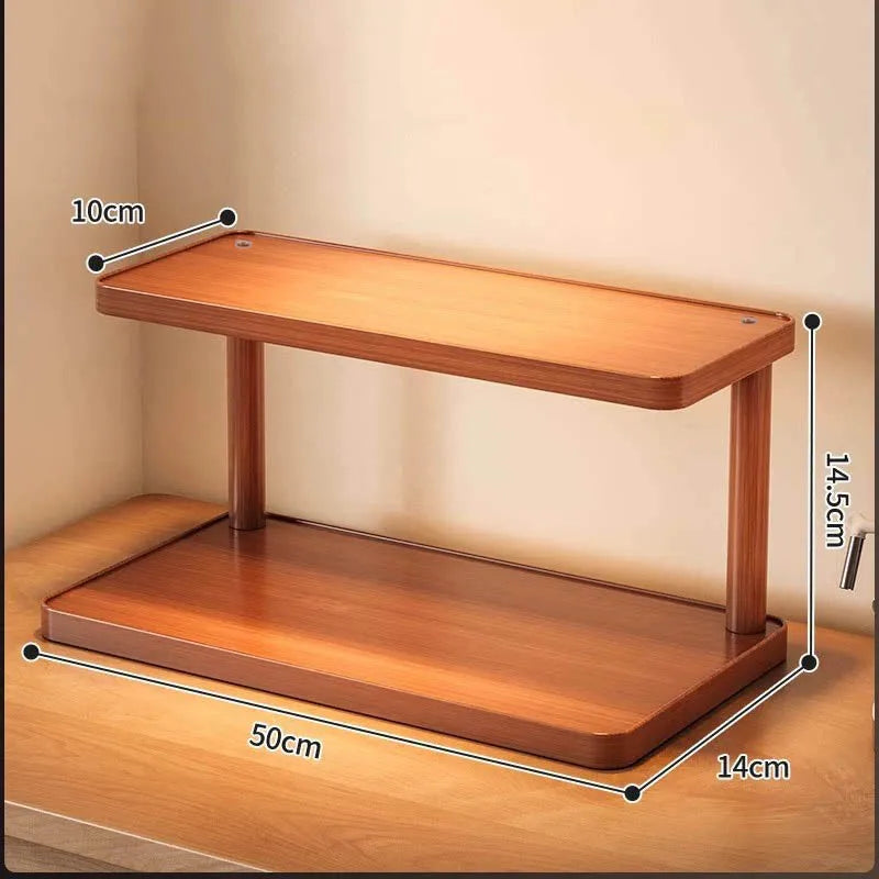 Wooden Tea Room Storage Rack