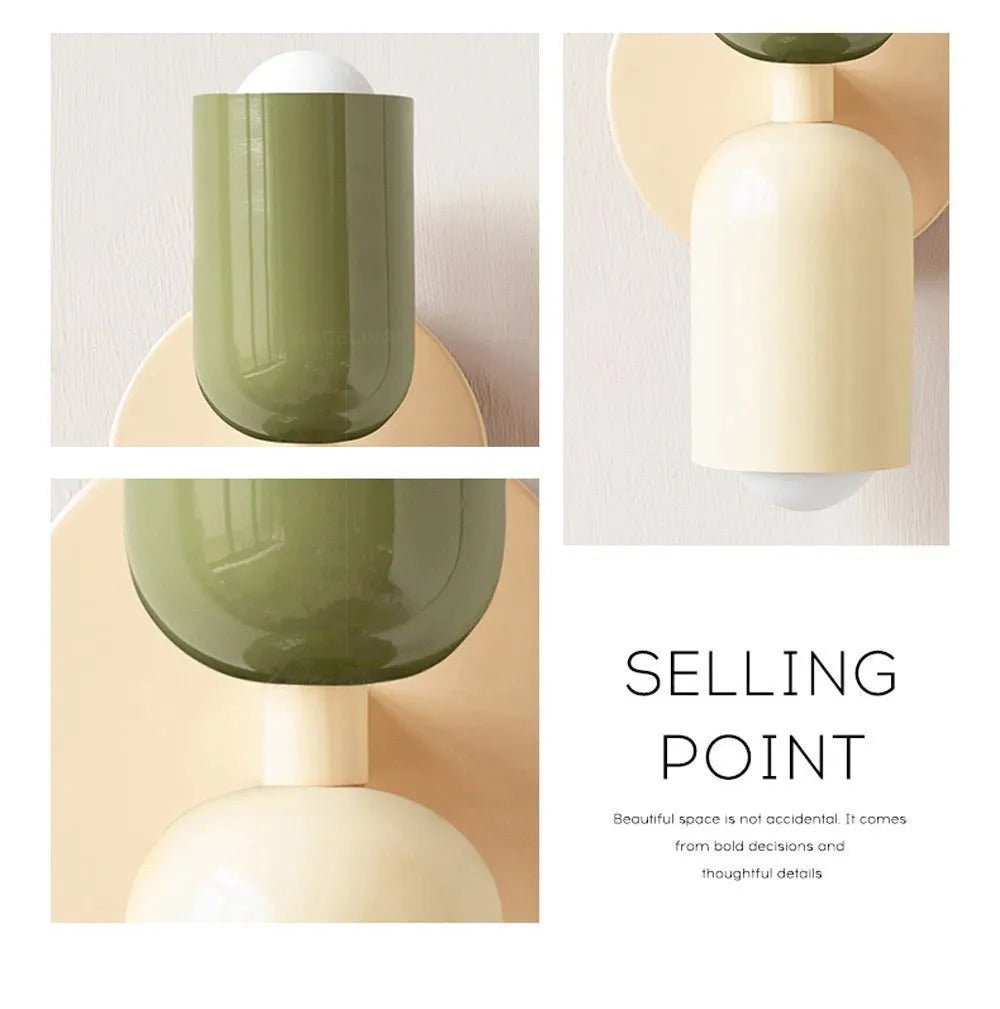 Cream Double Head Wall Lamp