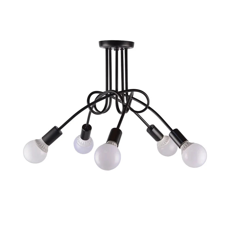 Wrought Iron Retro Cage Chandelier