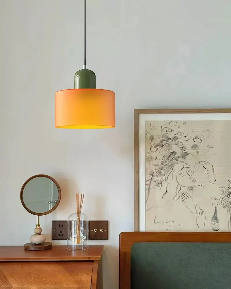 Vintage Stained Glass Chandelier for Bedside and Dining