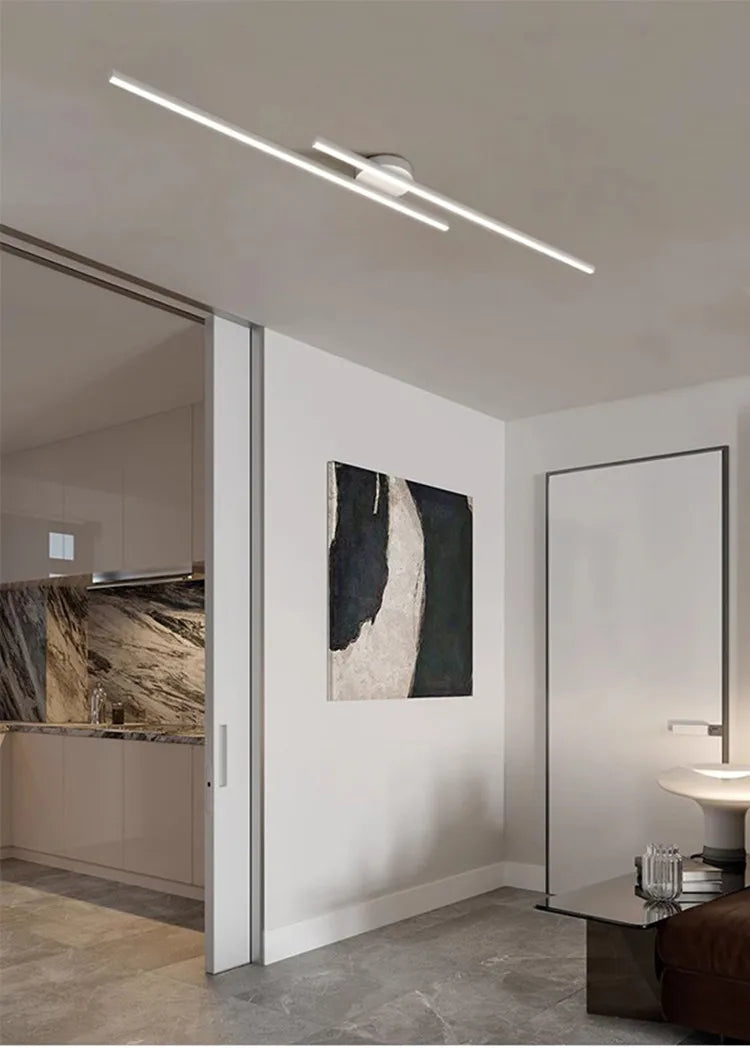 Long Aluminium LED Ceiling Light Modern Creative Design Ceiling Lamp
