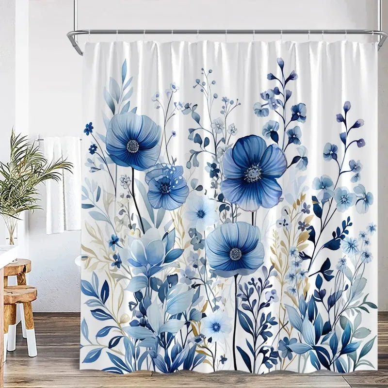 Watercolour Botanical Shower Curtain