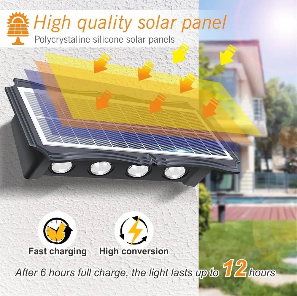 Up & Down Solar Wall Light