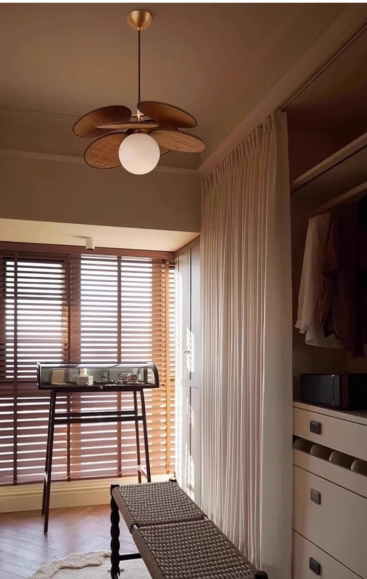 Rattan Weave Vintage Pendant Light