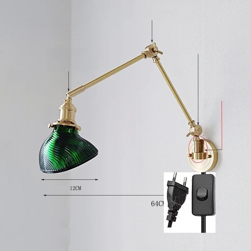 IWHD 2022 New Ceramic Copper LED Wall Lamp Beside Left And Right Rotate