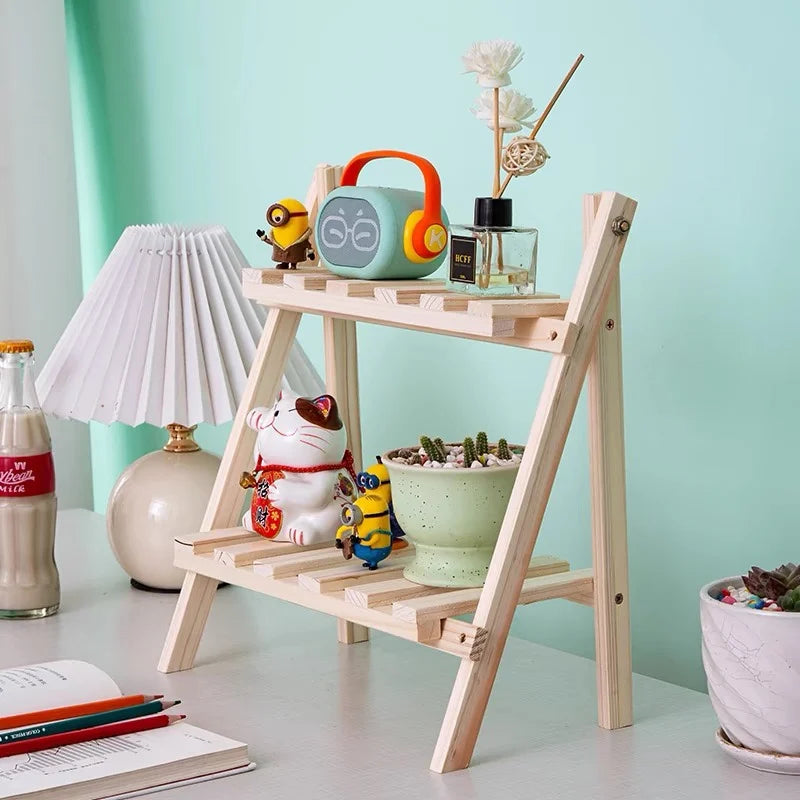 Folding Double Layer Desk Organizer