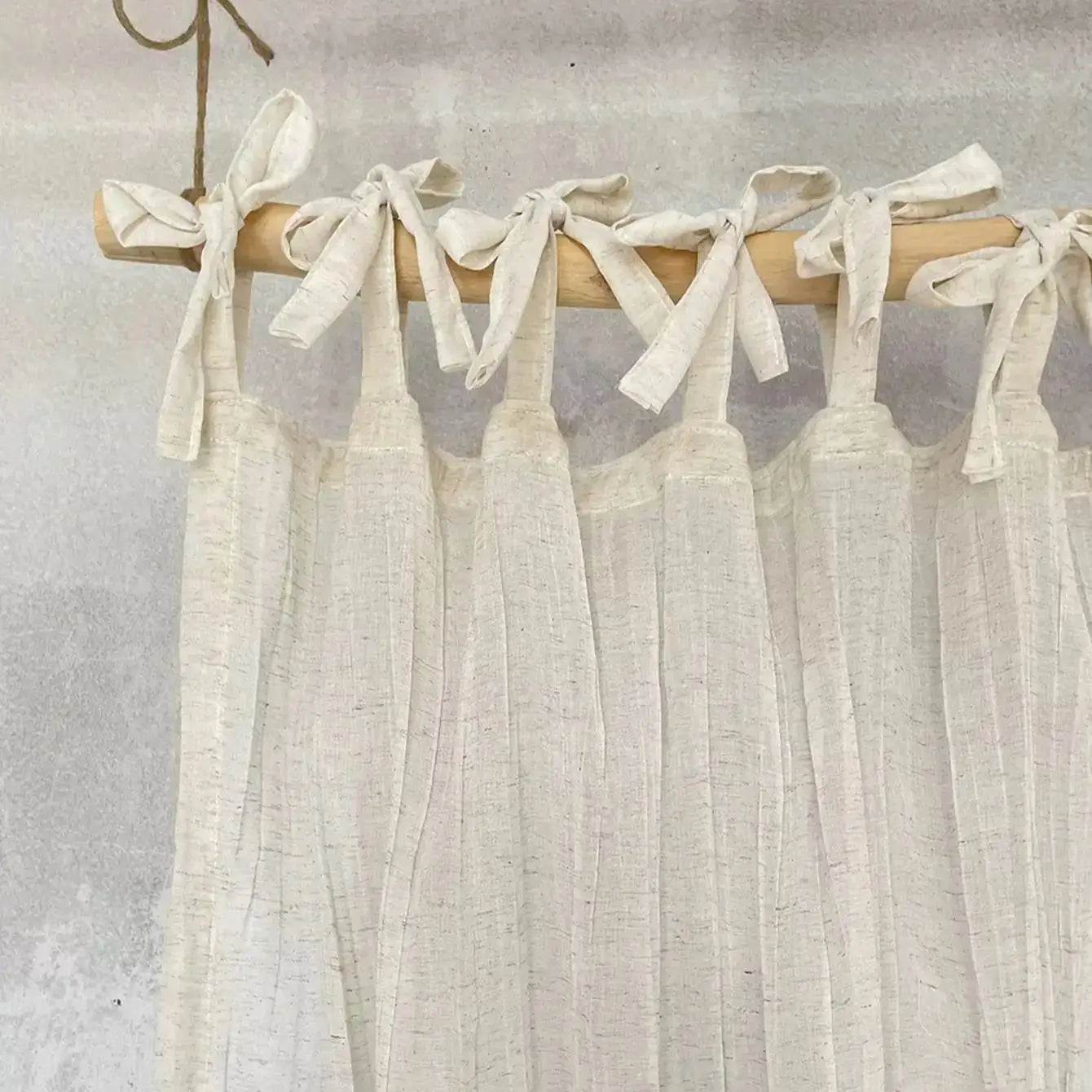 Japanese Folk Quiet Style Wrinkled Linen Texture Balcony Bedroom Screen