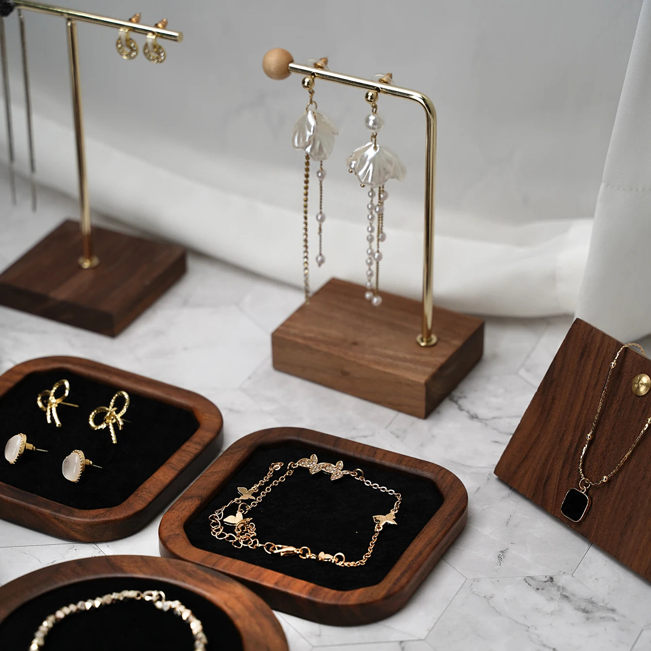 Solid Wood Jewelry Display Tray