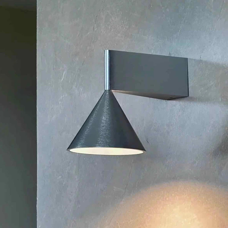 Minimalist Aluminum Cone Bedside Wall Lamp