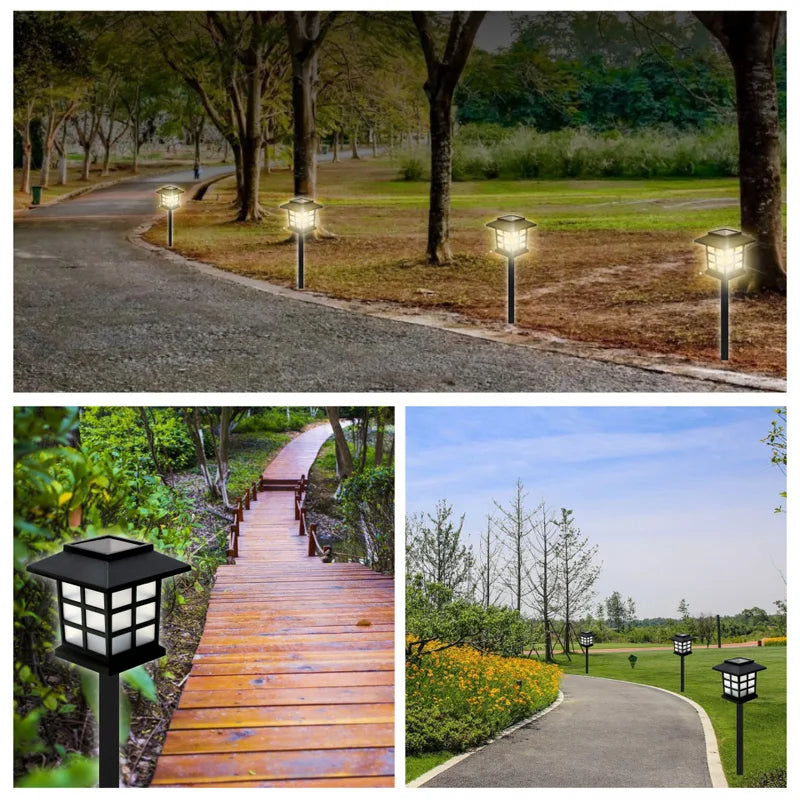 8 Pack Solar Pathway Garden Lights Outdoor Waterproof Landscape