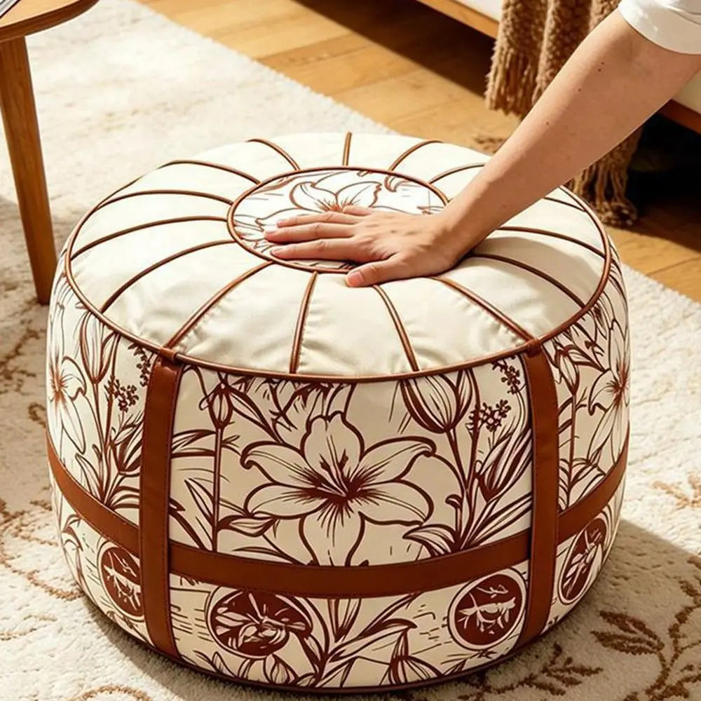 Boho Printed Fillable Storage Pouf