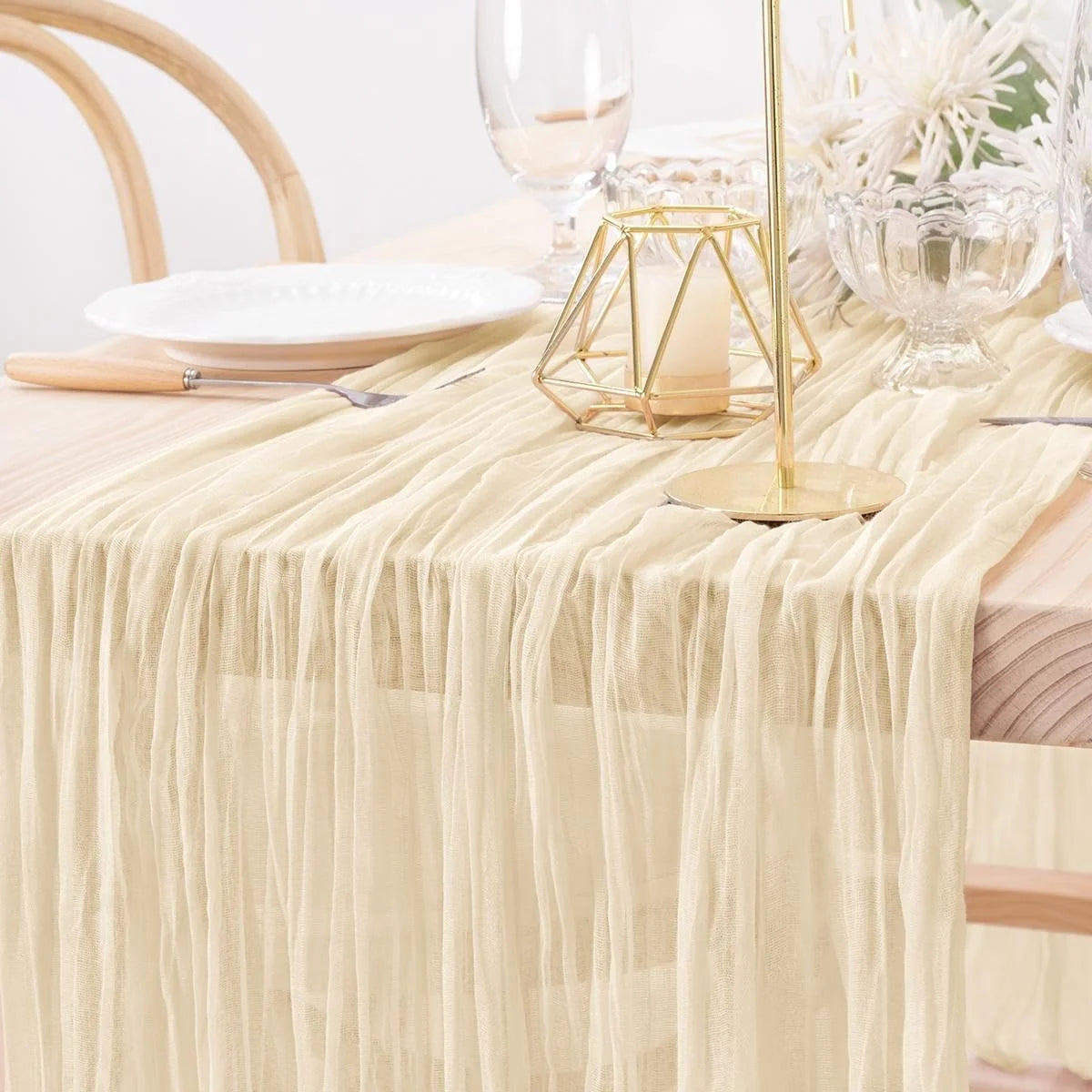 Gauze Cheesecloth Table Runners Set of 6