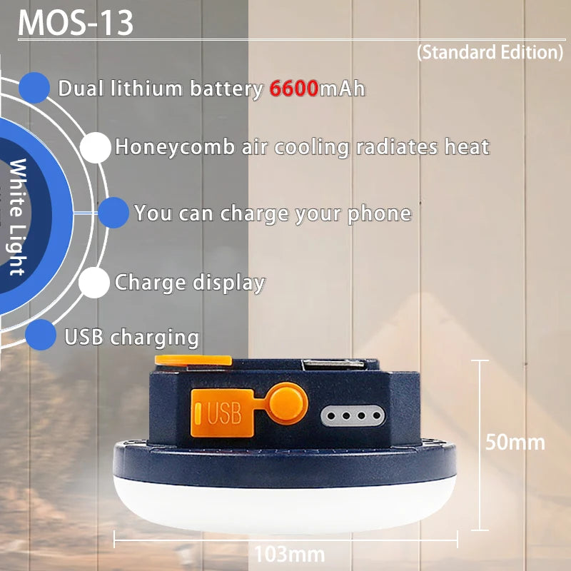 MOSLIGHTING 9900maH LED Outdoor Camping Light Rechargeable Tent Light
