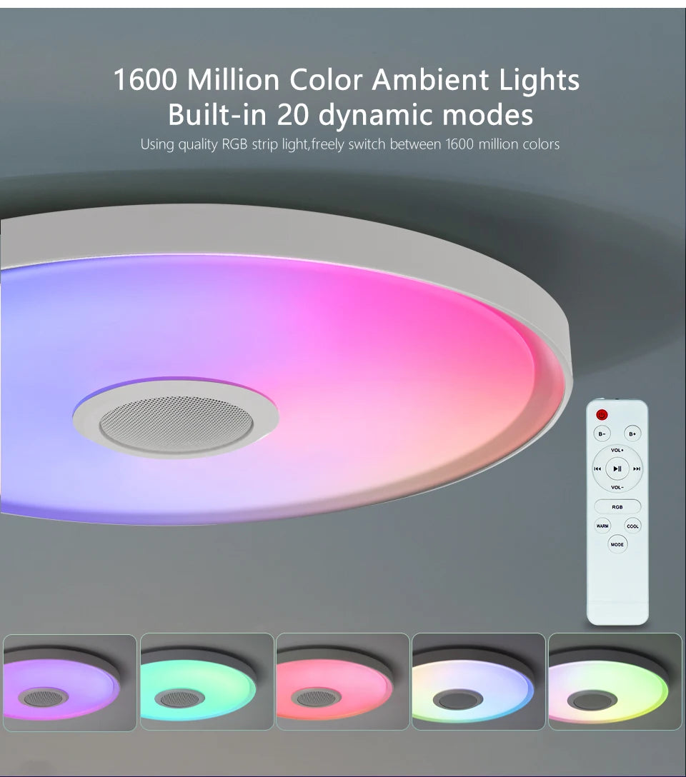LED Smart Ceiling Lamps RGB APP Remote Control Dimming Modern