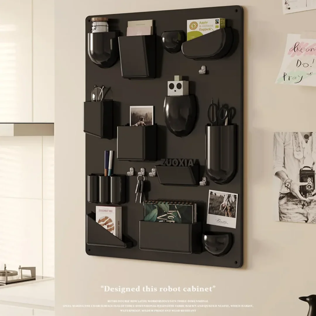 Wall Mounted Storage Rack with Hooks