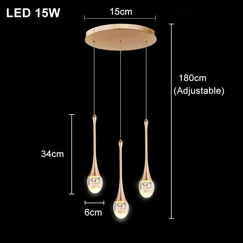 Modern Bubble Crystal Pendant Light