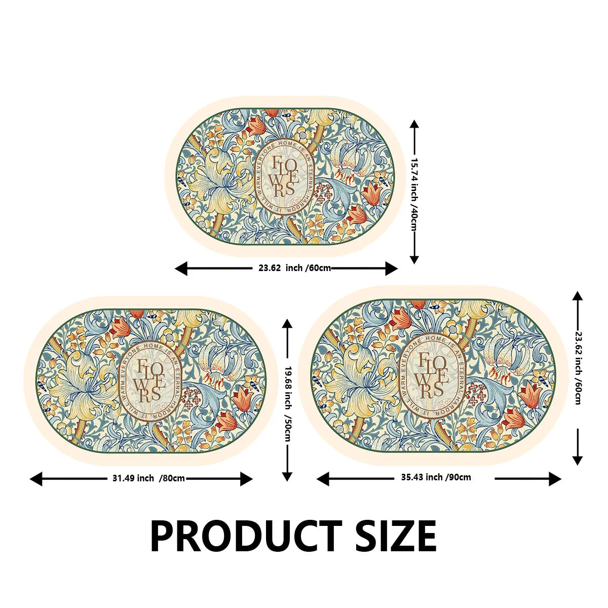 Diatomaceous Earth Bath Mat Non-slip Quick Dry Bathroom Rug Super