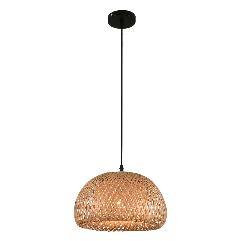 Retro Woven Bamboo Ceiling Light