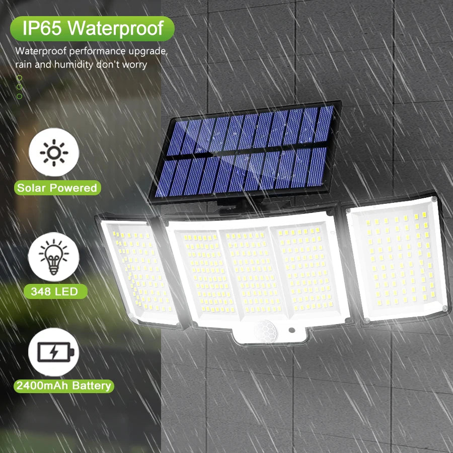 Solar Security Flood Light with Remote