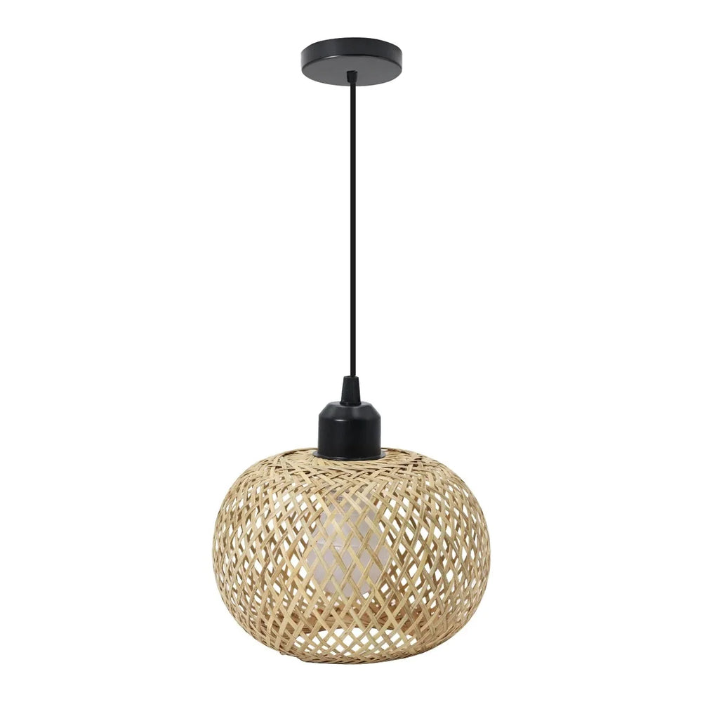Retro Woven Bamboo Ceiling Light