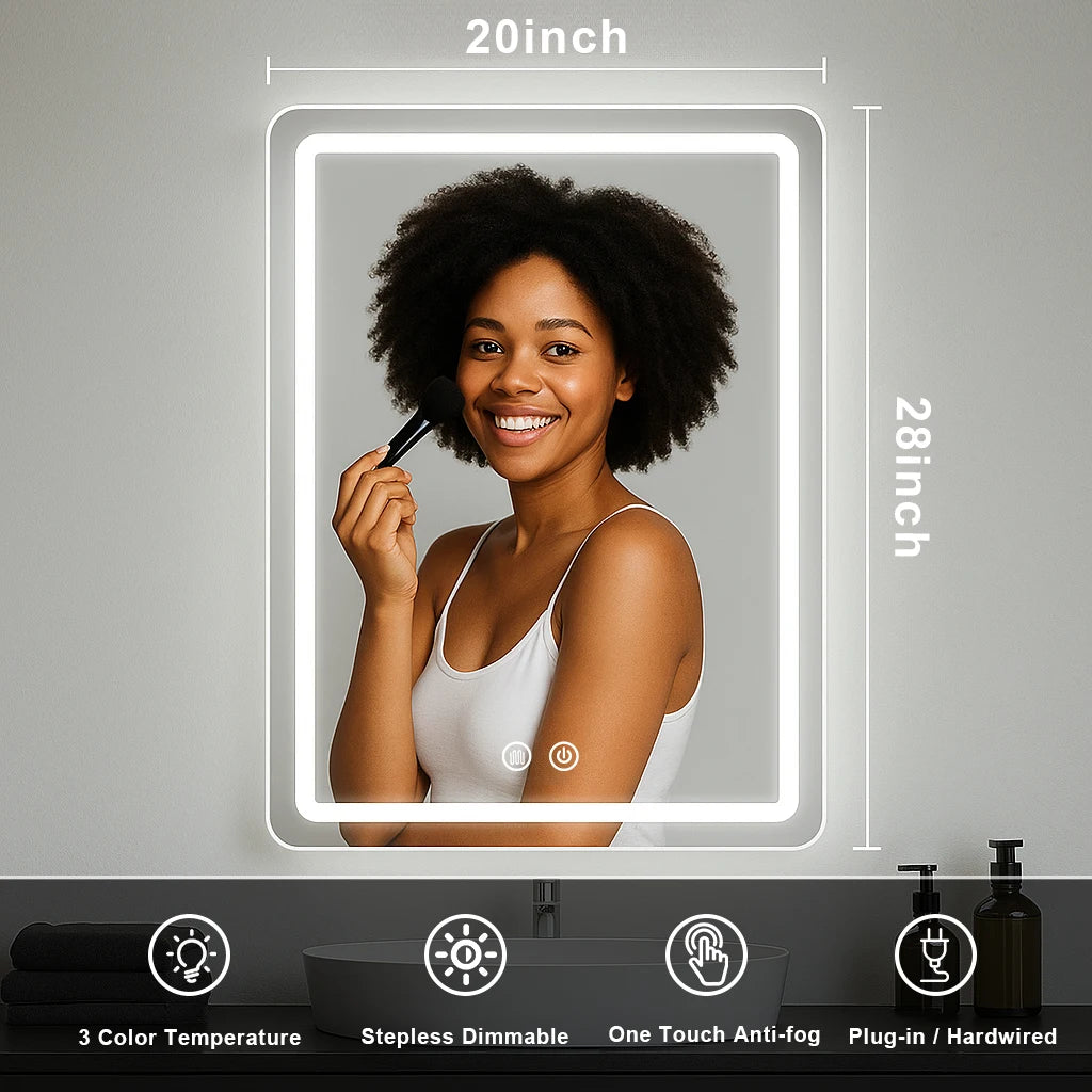 20x28 LED Bathroom Vanity Mirror