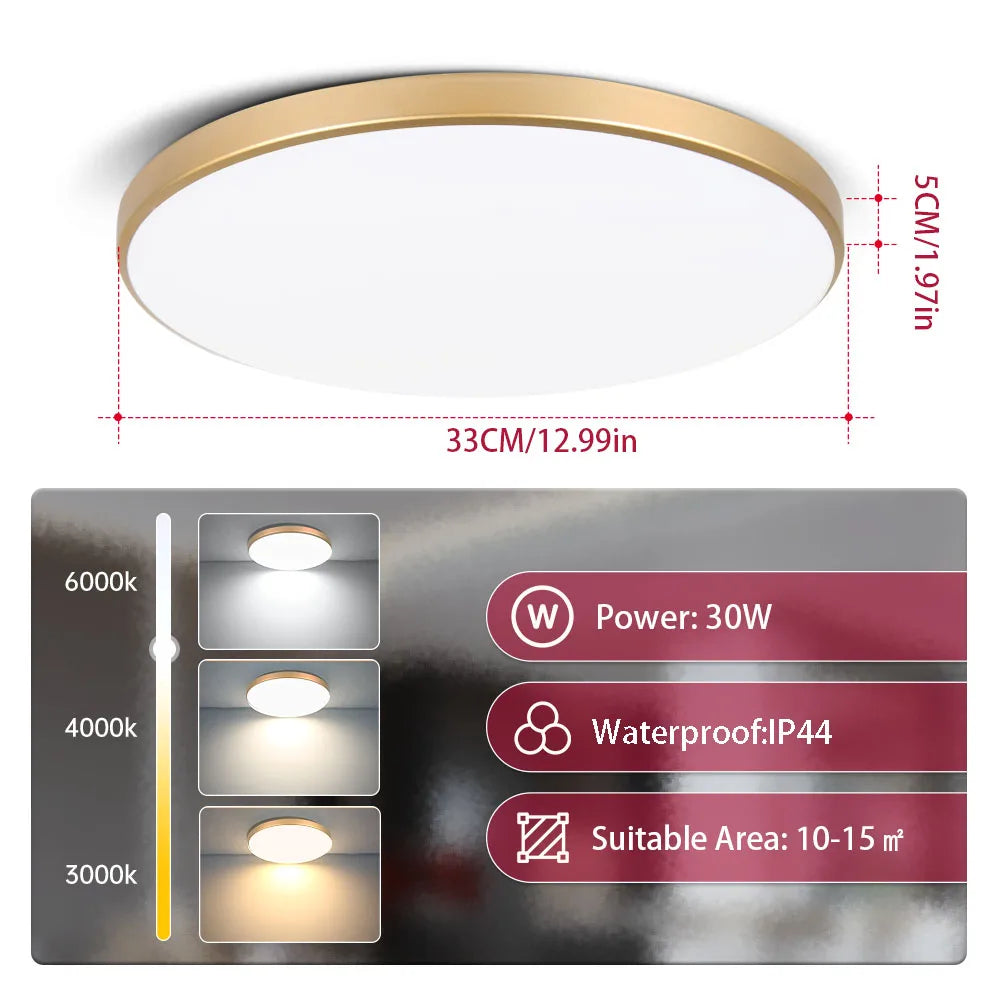 Waterproof IP44 LED Bathroom Ceiling Light