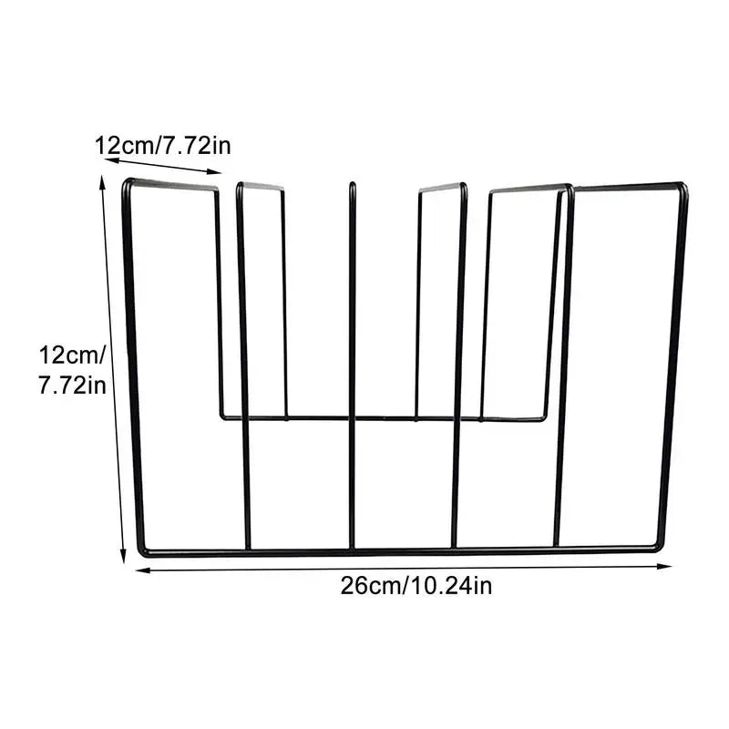Black Iron Desktop Record Rack