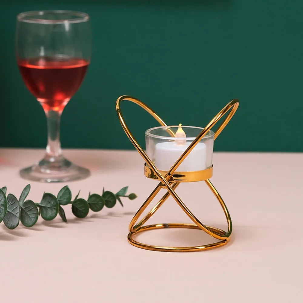 Metal Candlestick Holder Iron Candle Holders Romantic Dinner