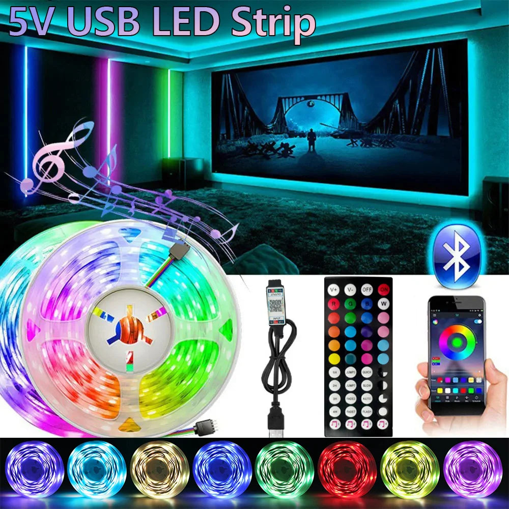 RGB USB LED Strip with Remote