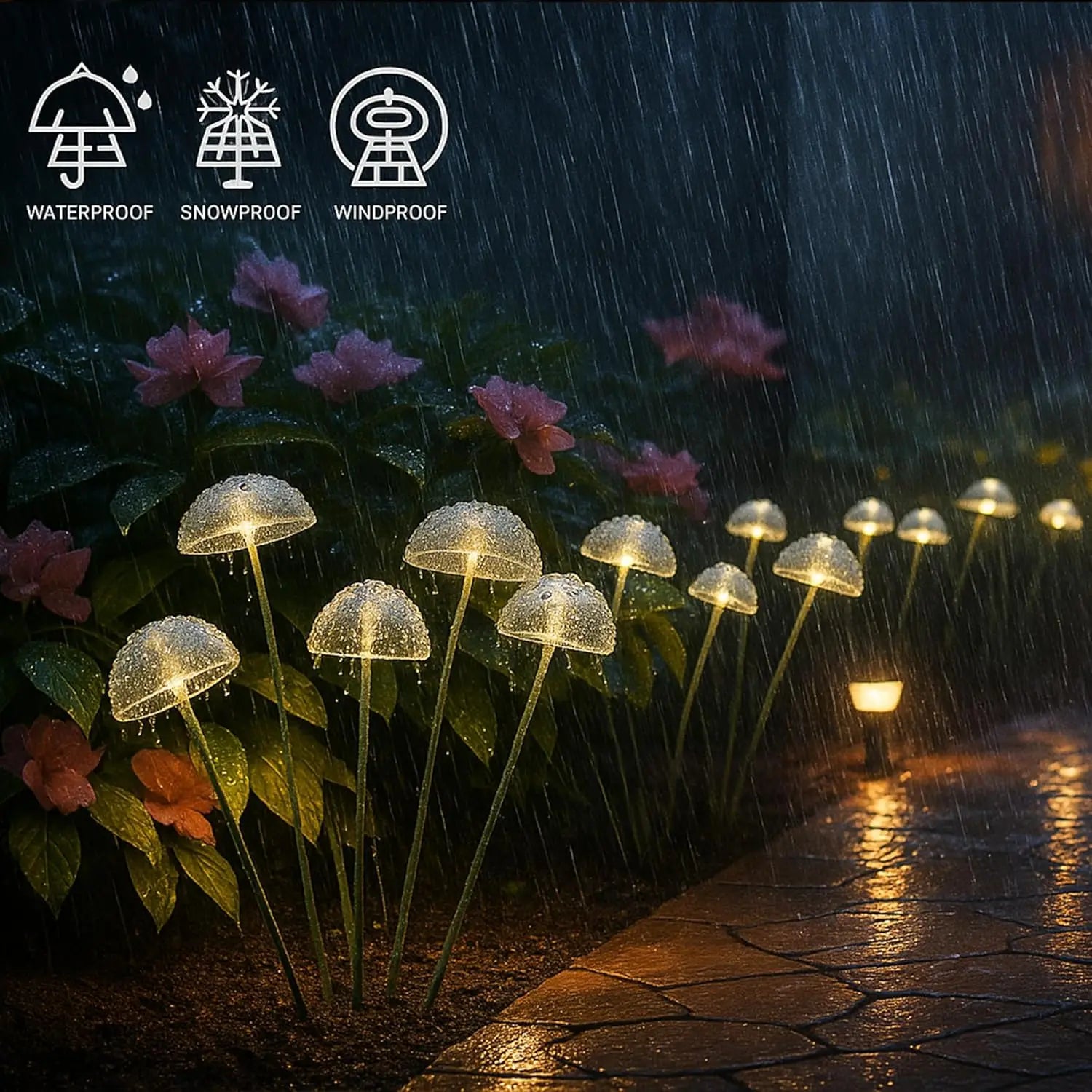 Solar Mushroom Garden Lights