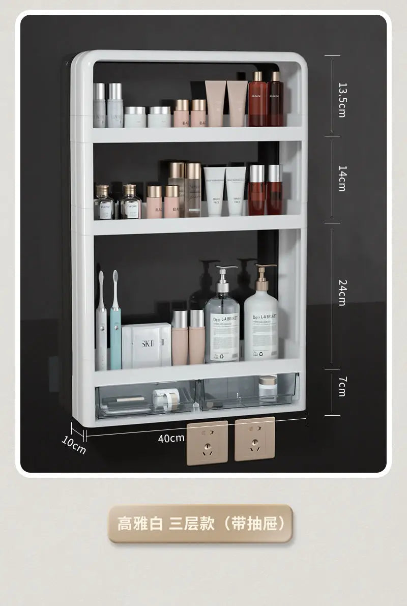 Wall Mounted Bathroom Organizer Shelf