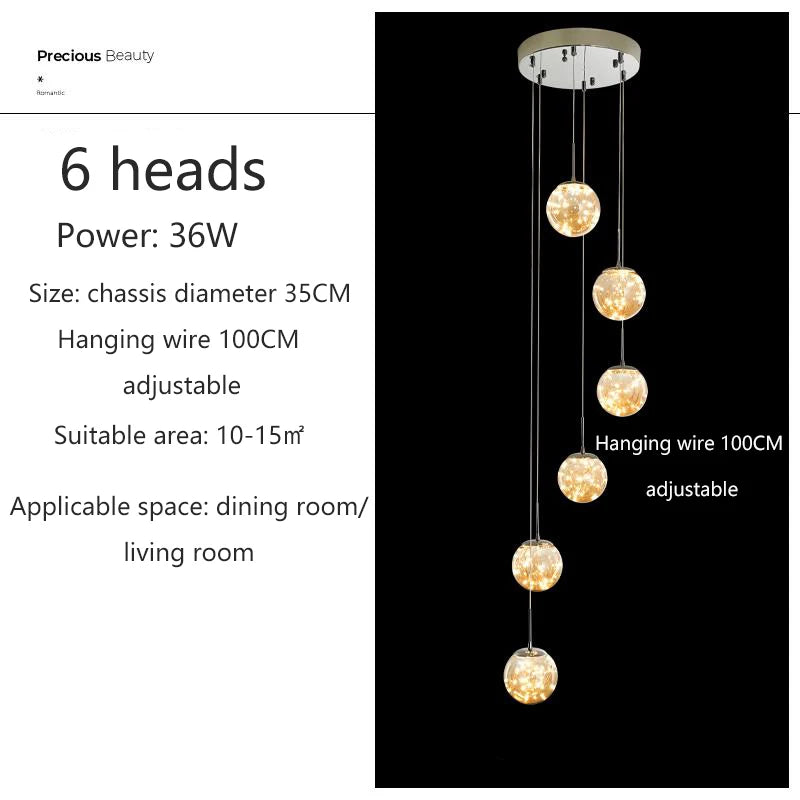 6-Light size and drop diagram