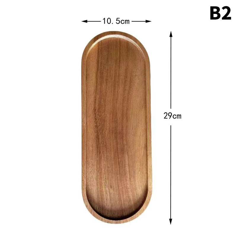 Wooden Serving Trays Oval Wood Tray Platters for Serving