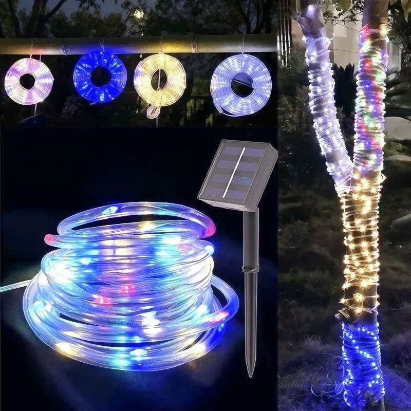 Solar Rope Garland String Lights
