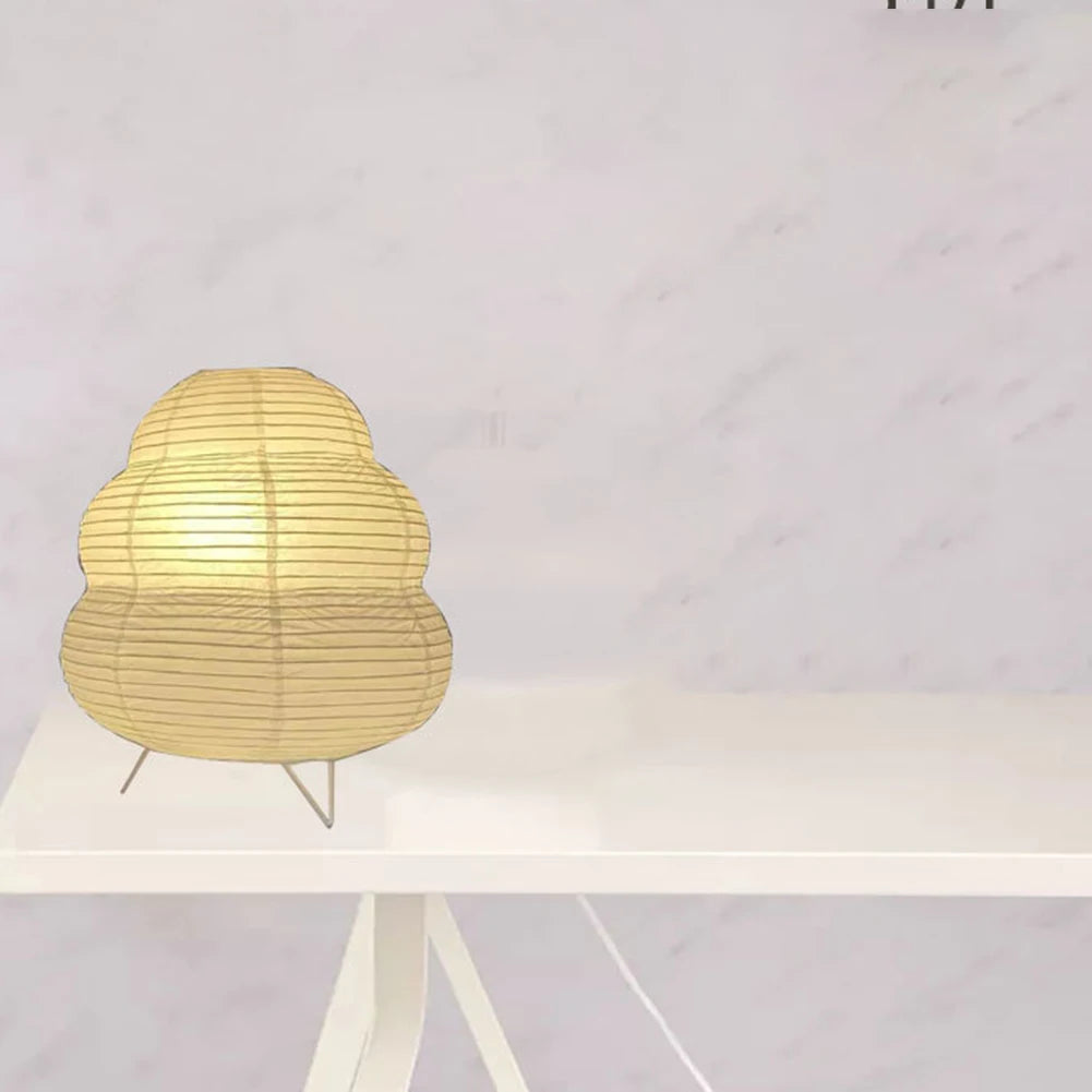 Rice Paper Bedside Lantern Lamp
