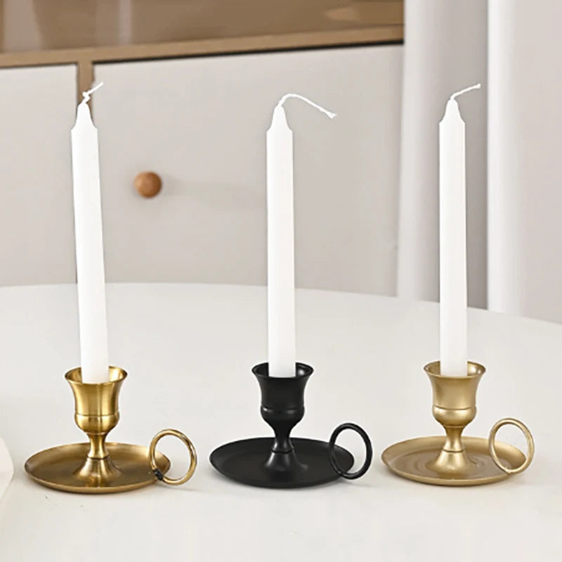 Metal Chamberstick Candle Holder