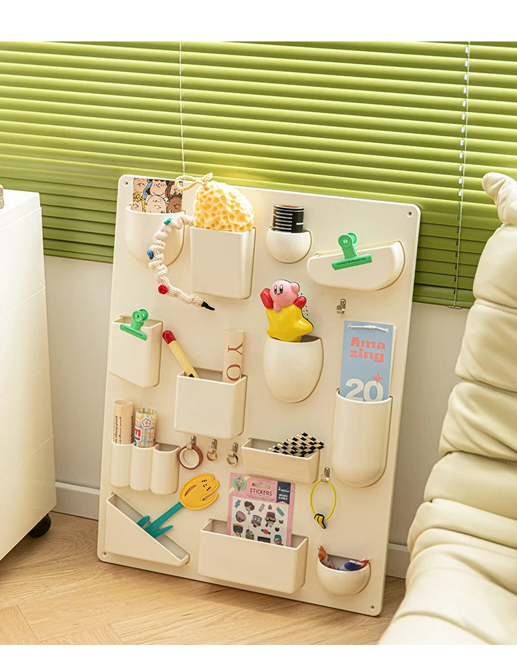 Wall Mounted Storage Rack with Hooks