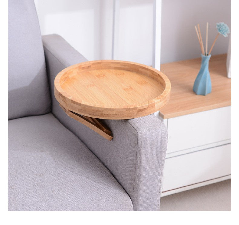 Bamboo Sofa Armrest Clip On Tray