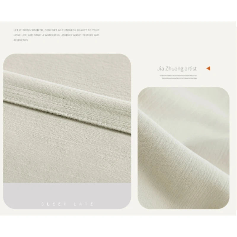 Custom Size French Chenille Cream White Velvet Curtain Modern Simple