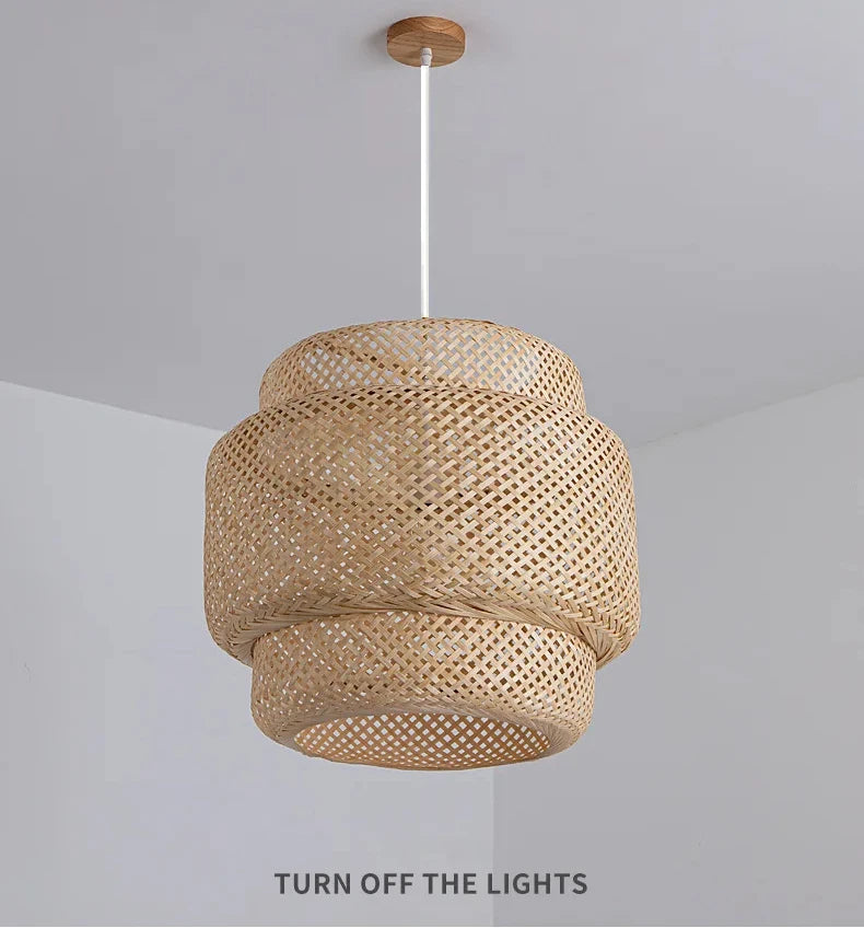 Hand Woven Bamboo Pendant Light