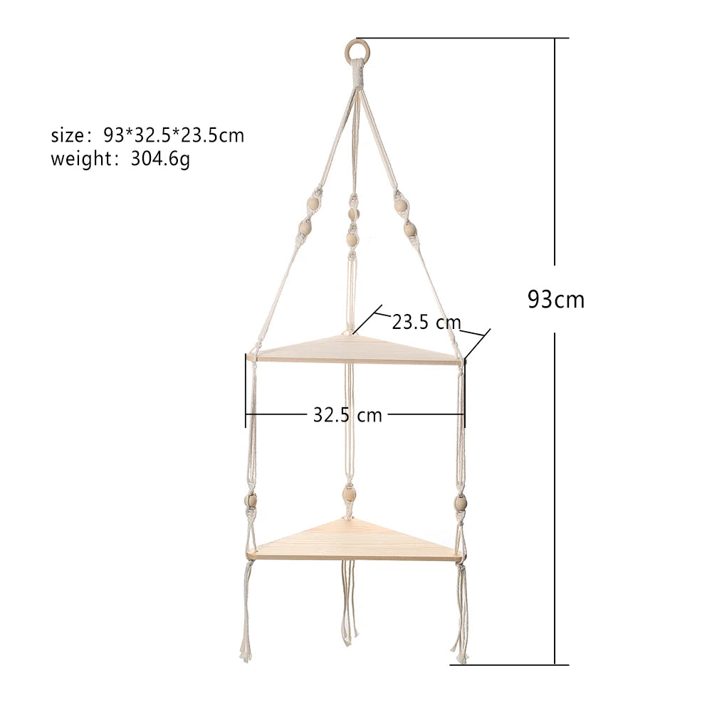 Macrame Wall Hanging Shelf