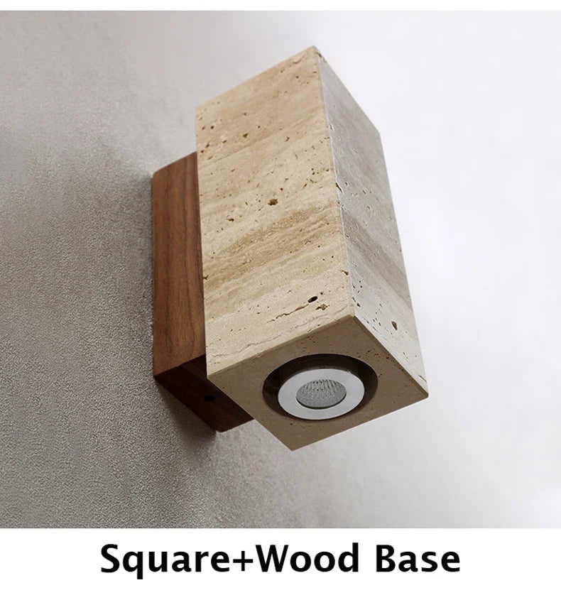 Travertine Wabi Sabi Wall Lamp