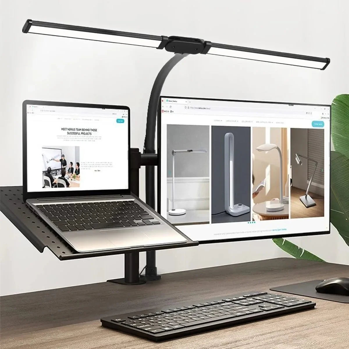 Double Single Head Led Clip Desk Lamp Dimmable Computer Table Lamps