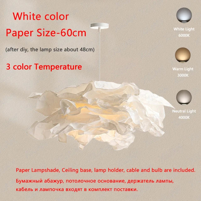 Minimalist Paper Pendant Chandelier