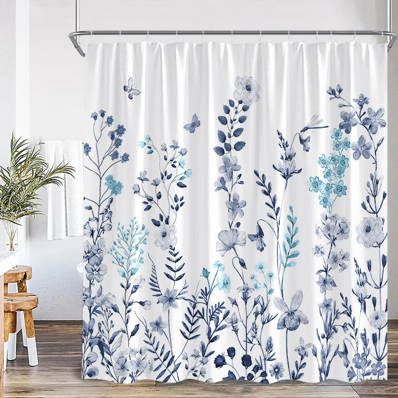 Watercolour Botanical Shower Curtain