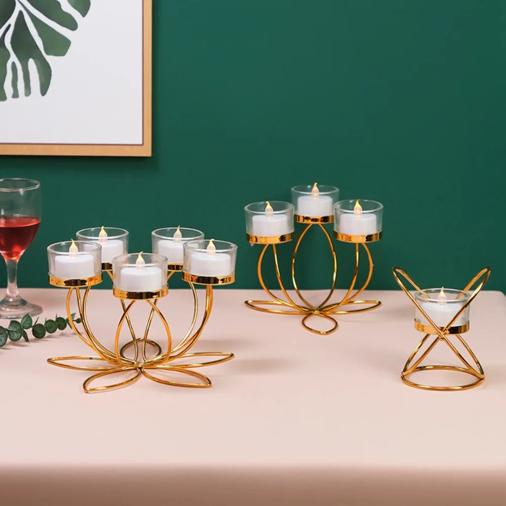 Metal Candlestick Holder Iron Candle Holders Romantic Dinner