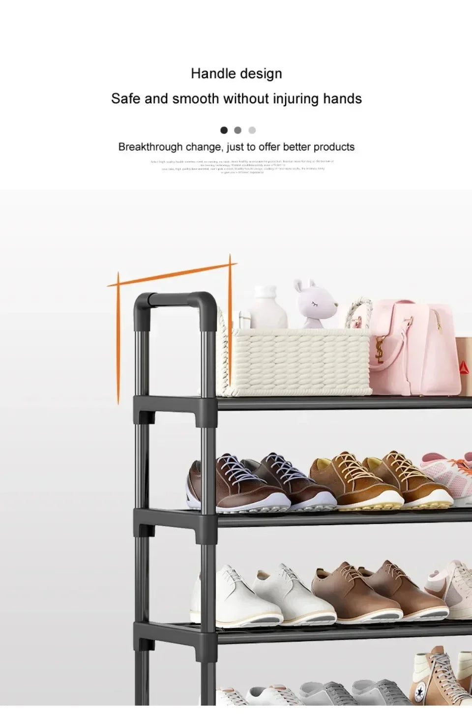 Shoes Organizer Multilayer Shoe Rack Metal Housing Entrance Rental Shelf Space Saving For Living Room And Dormitory Shoe Rack