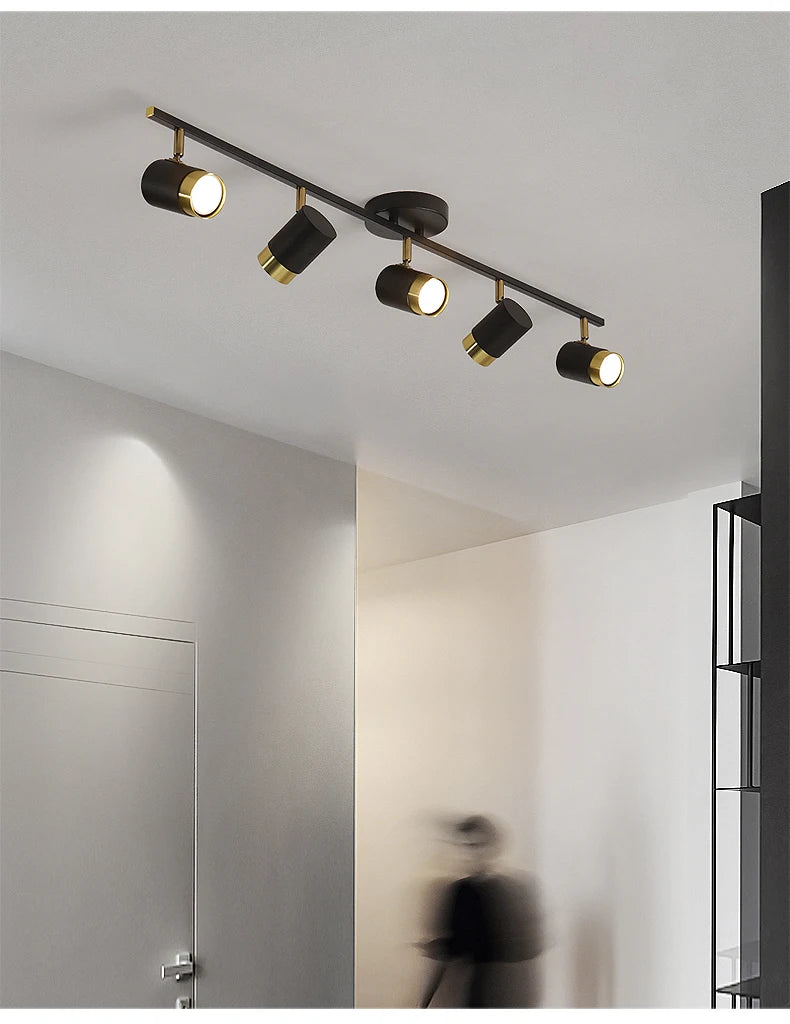 Long Linear LED Spotlight Chandelier