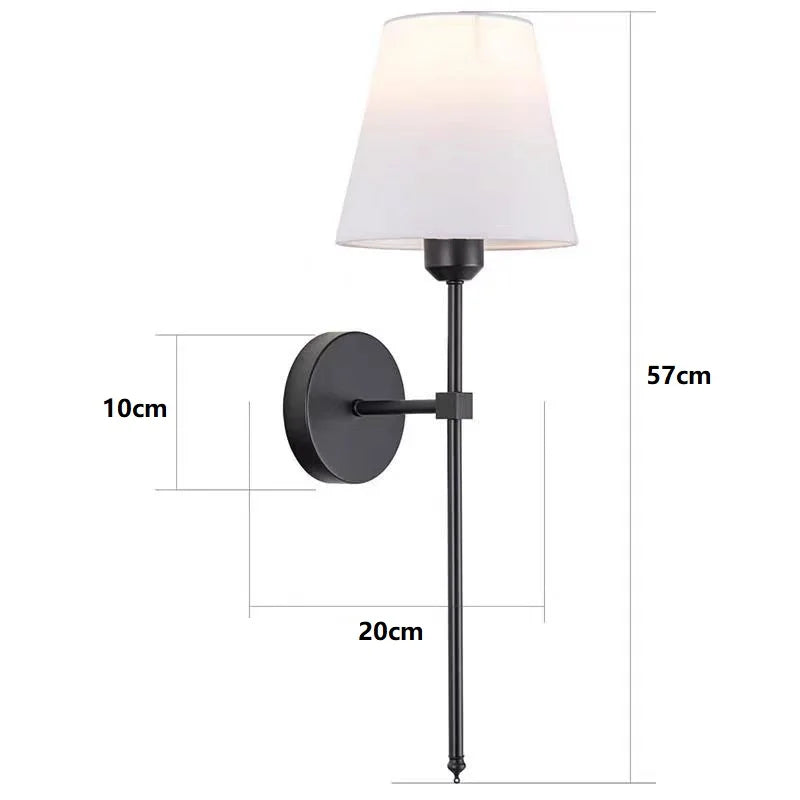 Industrial Fabric Shade Swing Arm Lamp